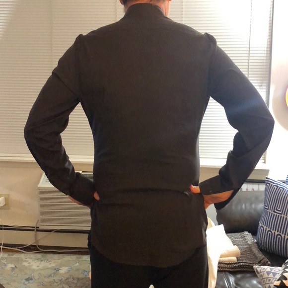 Prada Brown Men’s Stretch Poplin Size 16 neck/41 - Picture 2 of 7